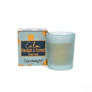 Candlelight Calm Small Wax Filled Pot Candle in Gift Box Pineapple and Coconut Scent