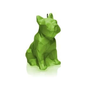 Lime Low Poly Bulldog Candle