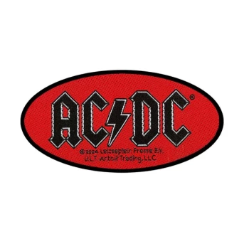AC/DC - Oval Logo Standard Patch - Red