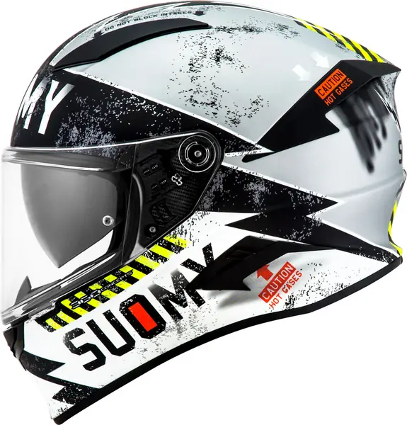 Suomy Speedstar Propeller Matt Silver Black Full Face Helmet XL
