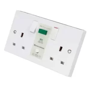 Greenbrook 13A Dp 2 Gang Switched Rcd Socket White - M22SW