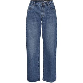 Noisy May 140 Wide Jeans - Med Blue