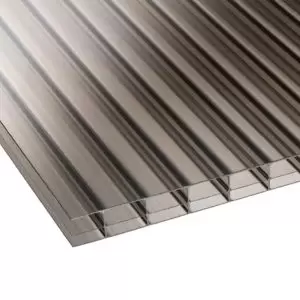 Corotherm Bronze Effect Polycarbonate Multiwall Multiwall Roofing Sheet (L)2.5M (W)1050mm (T)16mm Of 5