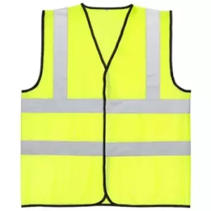 Warrior Unisex Adult Mesh Hi-Vis Waistcoat (4XL) (Fluorescent Yellow) - Fluorescent Yellow