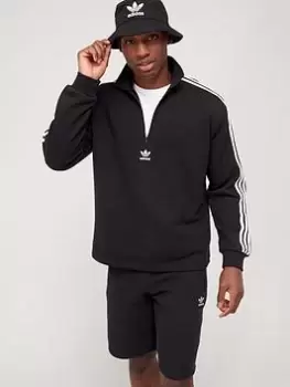 Adidas Originals 3-Stripe-Polo Longsleeve, Black, Male, Longsleeves, HK7425