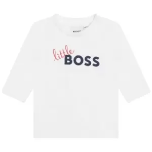 Boss Boss Long Sleeve Logo T-Shirt Infant Boys - White