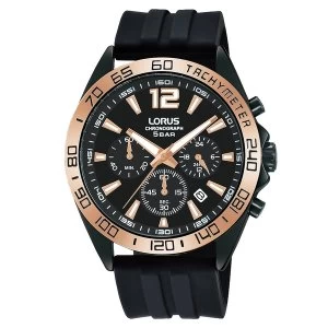 Lorus RT338JX9 Mens Chronograph Watch with Sunray Black Dial