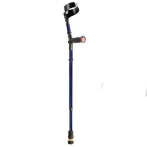 Closed Cuff Soft Grip Double Adjustable Crutch - Blue (Single)