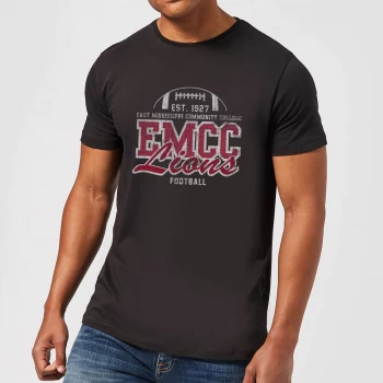 East Mississippi Community College Lions Distressed Mens T-Shirt - Black - 5XL
