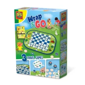 SES Creative Wrap&Go travel games - Checkers-Memo - I'm going on a...