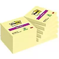 Post-it Super Sticky Notes 654-12SS-CY 76 x 76mm 90 Sheets Per Pad Yellow Square Plain Pack of 12