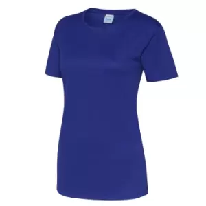 AWDis Just Cool Womens/Ladies Sports Plain T-Shirt (S) (Reflex Blue)
