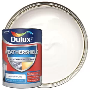 Dulux Weathershield All Weather Protection Pure Brilliant White Textured Masonry Paint 5L