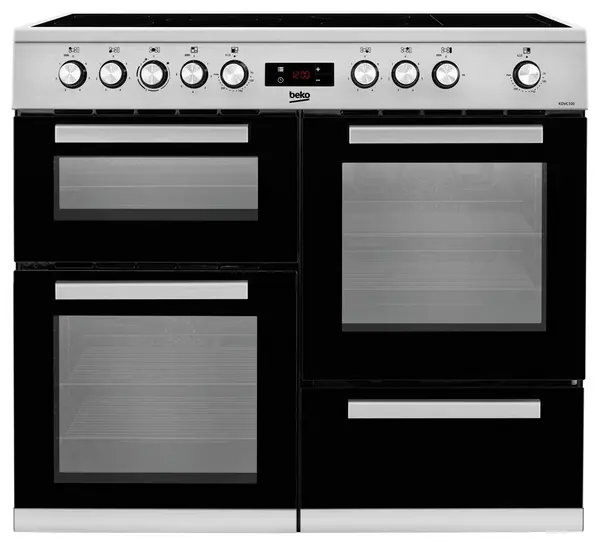 Beko KDVC100X 100cm Electric Range Cooker with Ceramic Hob - Stainless Steel - A/A Rated