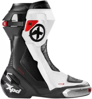 XPD XP9-R Motorcycle Boots, black-white, Size 45, black-white, Size 45