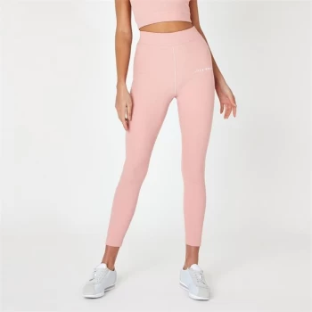 Jack Wills Active Seamless Ribbed High Waisted Leggings - Pink