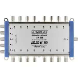 Schwaiger SEW516 531 SAT multiswitch Inputs (multiswitches): 5 (4 SAT/1 terrestrial) No. of participants: 16 Standby mode, Quad LNB compatible