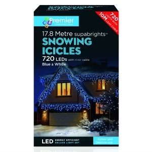 Premier 720 Superbright LED Snowing Icicle Lights / White