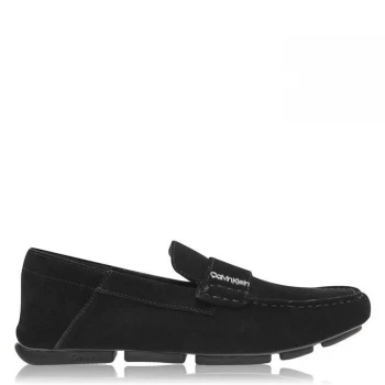 Calvin Klein Maven Calf Suede Loafers - Black