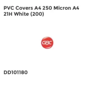 GBC PVC Covers A4 250 Micron A4 21H White 200