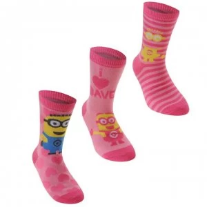 Character Despicable Me Crew Socks Childs - Minion Girl