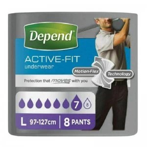 Depend Active Fit Underwear For Men - Large - 8 Pants