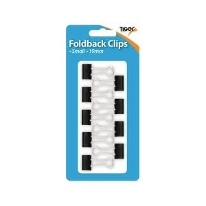 Tiger Small Fold Back Clips 19mm Pack of 108 302004