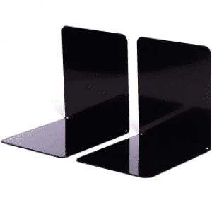Maul Metal Bookends Black 14 x 12 x 14cm (2 Pack)