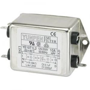 EMI filter 250 V AC 10 A 1.2 mH L x W x H 75 x