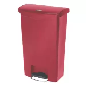 Rubbermaid SLIM JIM waste collector with pedal, capacity 50 l, WxHxD 456 x 719 x 292 mm, red