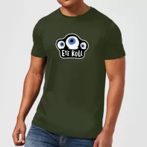 Eye Roll Mens T-Shirt - Forest Green - L