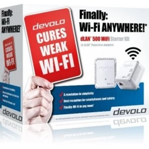 Devolo dLAN powerline 500 WiFi Starter Kit 2x UK Plug