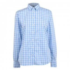 Gant Broadcloth Gingham Shirt - 468 Capri Blue