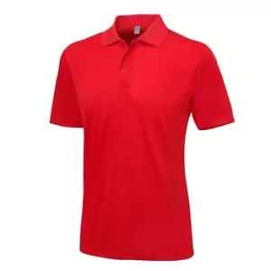 AWDis Just Cool Mens Smooth Short Sleeve Polo Shirt (3XL) (Fire Red)