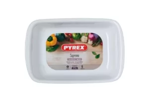 Pyrex Supreme Pure White Rectangular Roaster Ceramic, 30x20cm