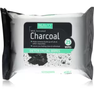 Beauty Formulas Charcoal Cleansing Wipes with activated charcoal 25 pc