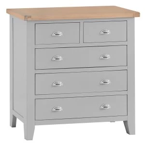Madera 5 Drawer Chest of Drawers - Grey