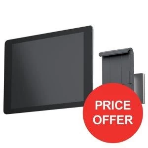 Durable Wall mounted Tablet Holder Silver with FREE Cleaning Kit