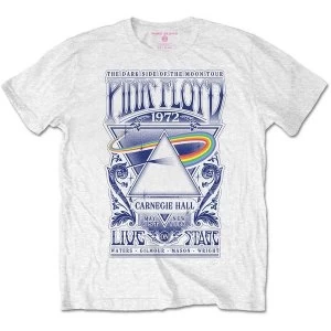 Pink Floyd - Carnegie Hall Poster Mens X-Large T-Shirt - White
