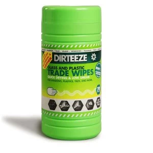 Dirteeze Trade Wipes for Glass and Plastic Pack of 70