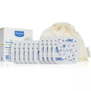 Mustela ECO Reusable & Washable Wipes cleansing wipes for children from birth 10 pc