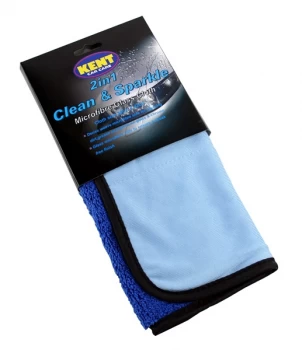 2 In 1 Clean & Sparkle Microfibre Glass Cloth Q6950 KENT