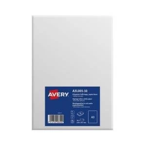 Avery A3 Display Labels Standard Paper Quality Pack of 10 A3L001 10
