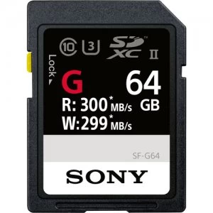 Sony 64GB 300MBs SF G Series UHS II SDXC Memory Card