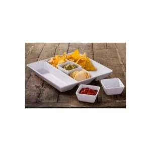 Waterside 4 Piece White Chip and Dip Serving Set
