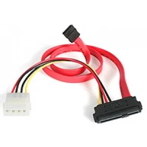 StarTech 18" SAS 29 Pin to SATA Cable with LP4 Power