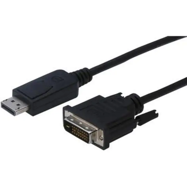 Digitus Digitus DisplayPort / DVI Adapter cable DisplayPort plug, DVI-D 24+1-pin plug 5m Black AK-340301-050-S screwable DisplayPort cable
