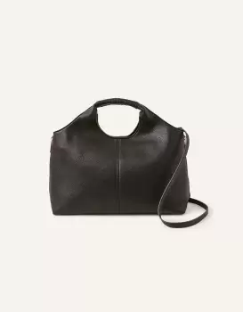 Accessorize Womens Wrap Handle Handheld Bag Black