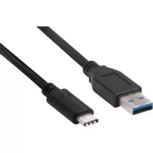 club3D USB cable USB 3.2 1st Gen (USB 3.0 / USB 3.1 1st Gen) USB-C plug, USB-A plug 1m Black CAC-1523