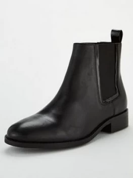 OFFICE Acorn Contrast Elastic Ankle Boots - Black, Size 4, Women
